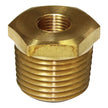SAAS Gauge Bush Brass Adaptor 1/2-14 NPT to 1/8-27 NPT SGA-320053 - view 1