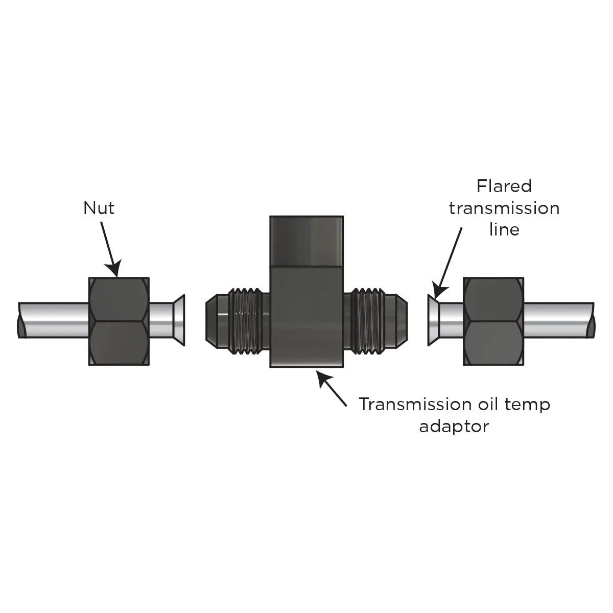 SAAS Trans Temp Sender Adaptor suit 3/8 (10mm) metal lines SGA1011 - view 1