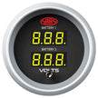 SAAS Dual Volt Digital Gauge 8v-18v 52mm Muscle Series II Black 12V SGDDVLT52BS2 - view 1