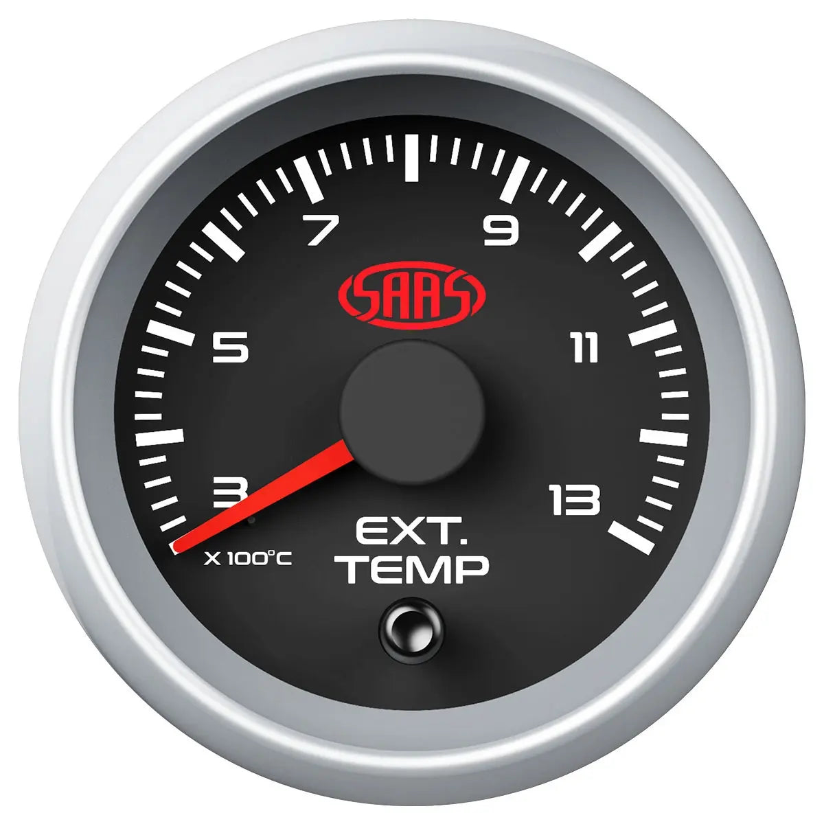 SAAS Exhaust Temp Gauge 300°-1300° 52mm Muscle Series II Black 12V SGEXT52BS2 - view 1