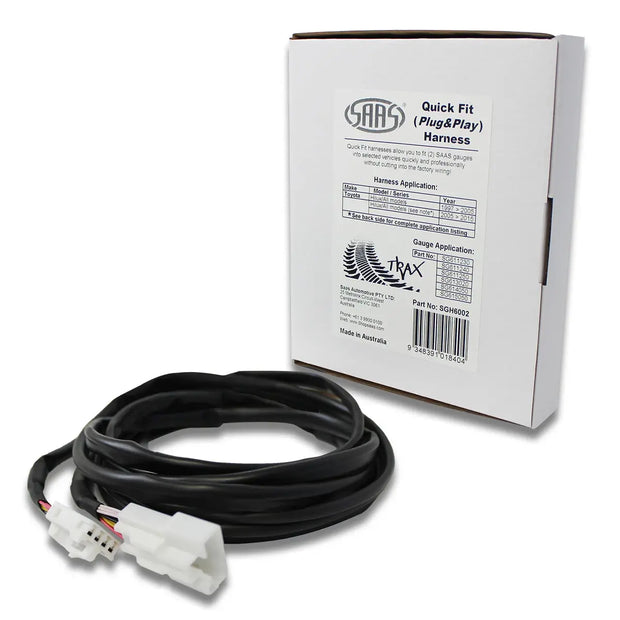 SAAS Gauge Harness Plug and Play Trax Gauges suit Toyota/Mitsubishi SGH6002 - view 2