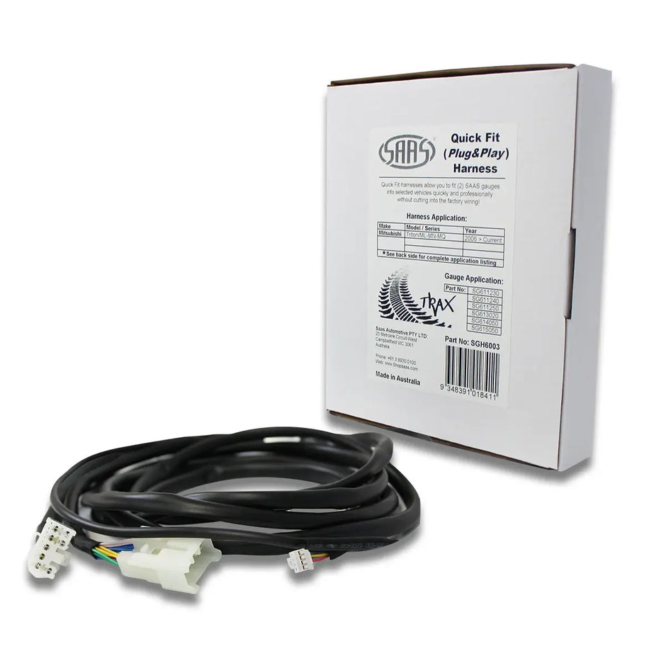 SAAS Gauge Harness Plug and Play Trax Gauges suit Mitsubishi SGH6003 - view 2