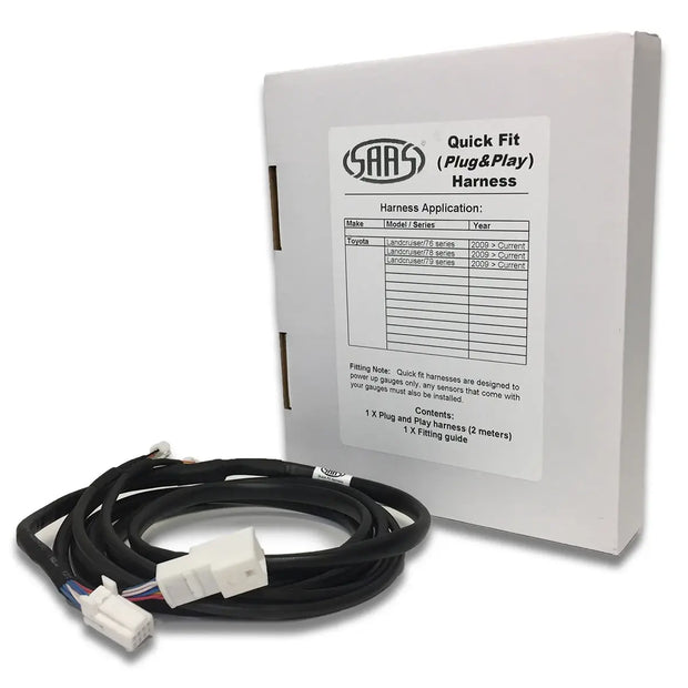 SAAS Gauge Harness Plug and Play Trax Gauges suit Toyota Landcruiser 70 Series SGH6004 - view 2