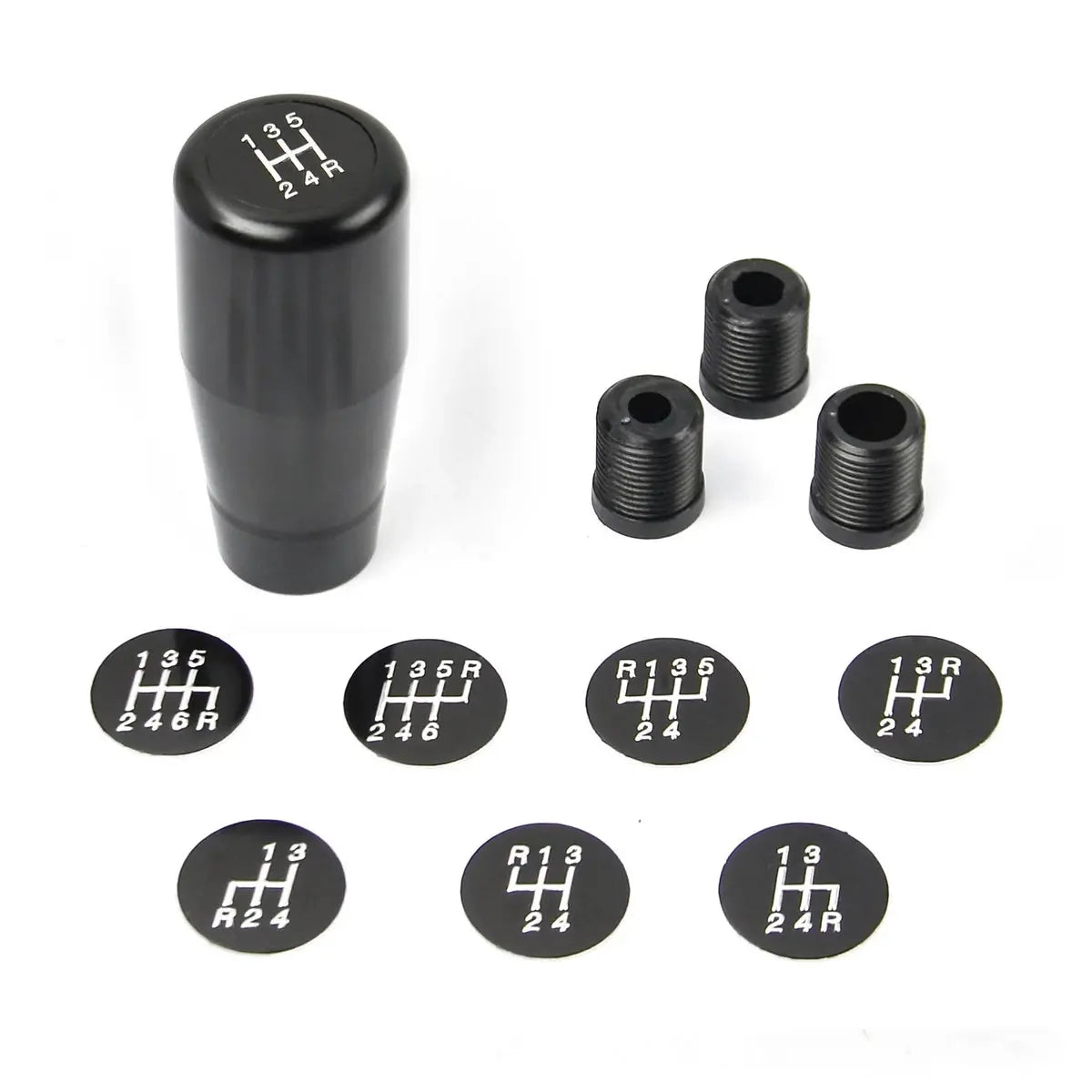 SAAS Billet Gear Knob Black Alum 8 Shift Patterns SGK3403B - view 3