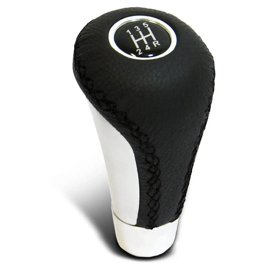 SAAS Leather Gear Knob Black Aluminium Insert With 8 Shift Patterns SGKAL - view 1