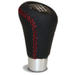 SAAS Leather Gear Knob Black-Red Stitch With 8 Shift Patterns SGKBR - view 1