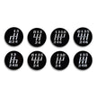 SAAS Leather Gear Knob Black-Red Stitch With 8 Shift Patterns SGKBR - view 3