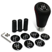 SAAS Leather Gear Knob Black-Red Stitch With 8 Shift Patterns SGKBR - view 2