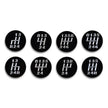SAAS Leather Gear Knob Grey Stitched Aluminium Insert With 8 Shift Patterns SGKGL - view 3