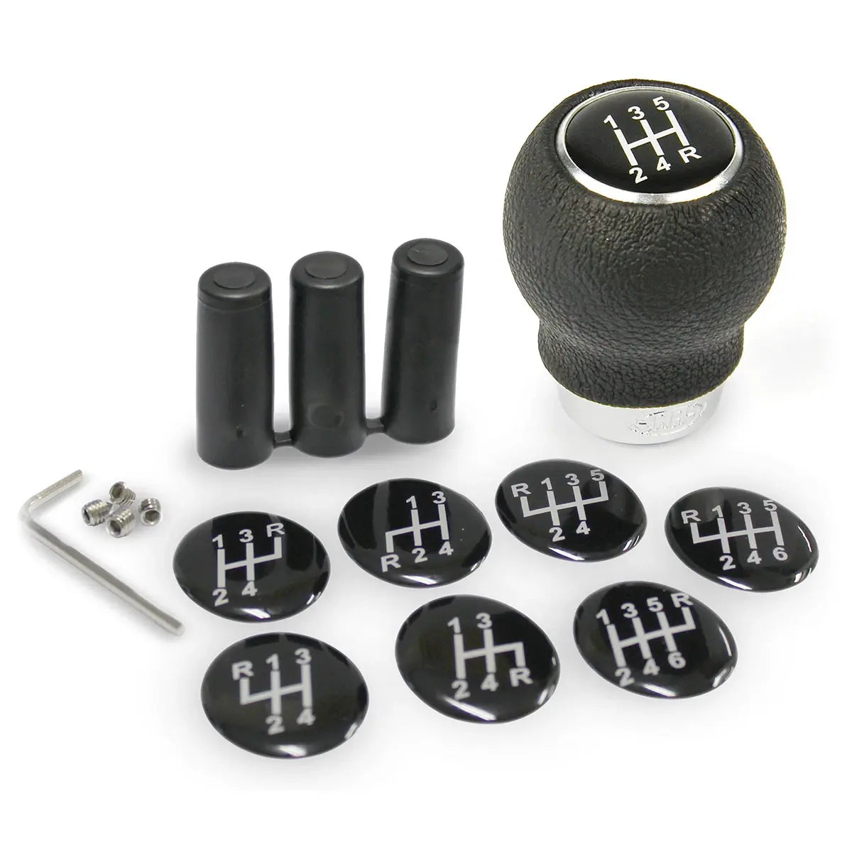 SAAS Leather Gear Knob Black Ball with 8 Shift Patterns SGKRB - view 2
