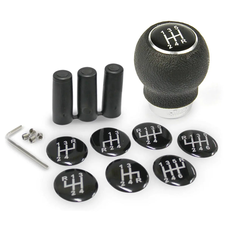 SAAS Leather Gear Knob Black Ball with 8 Shift Patterns SGKRB - view 2