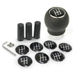 SAAS Leather Gear Knob Black Ball with 8 Shift Patterns SGKRB - view 2