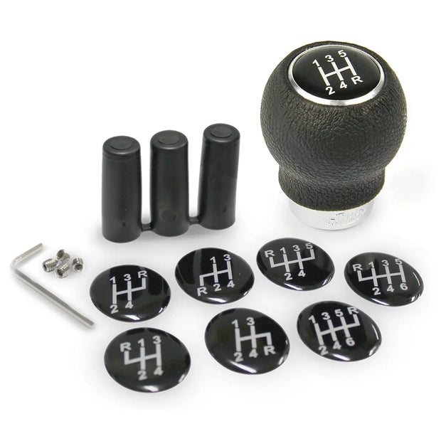 SAAS Leather Gear Knob Black Ball with 8 Shift Patterns SGKRB - view 2