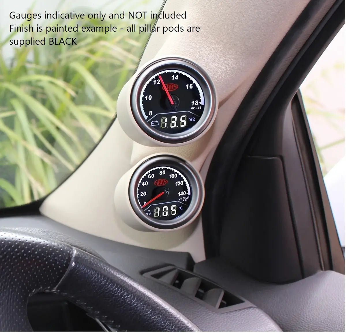 SAAS Gauge Pillar Pod Hilux 2005 - 2015 KUN Series SGP1101 - view 3
