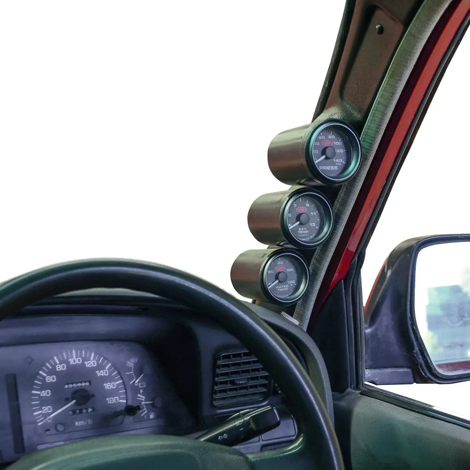 SAAS 3 Gauge Pillar Pod Landcruiser 80 Series 1990 - 1998 SGP1212 - view 2
