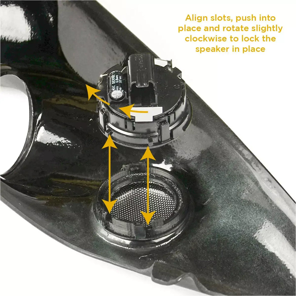 SAAS Gauge Pillar Pod Ford Ranger PY 2022 - On Charcoal Painted Tweeter Grille SGP2104SC - view 5