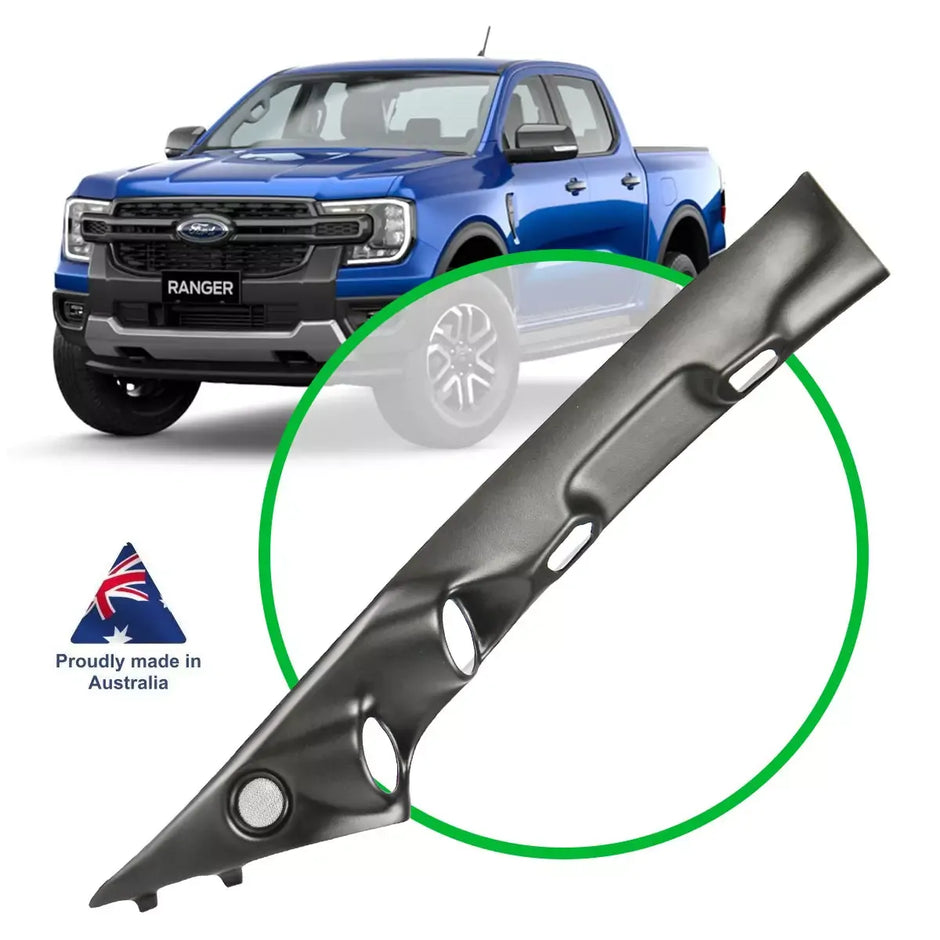 SAAS Gauge Pillar Pod Ford Ranger PY 2022 - On Charcoal Painted Tweeter Grille SGP2104SC - view 1