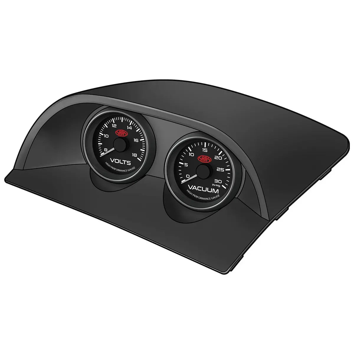 SAAS Dash Gauge Pod - Commodore VY/VZ Black 2 x 52mm SGPVYVZB - view 5