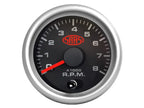 SAAS Tachometer 0-8K 52mm Muscle Series II Black 12V SGTAC52BS2 - view 2