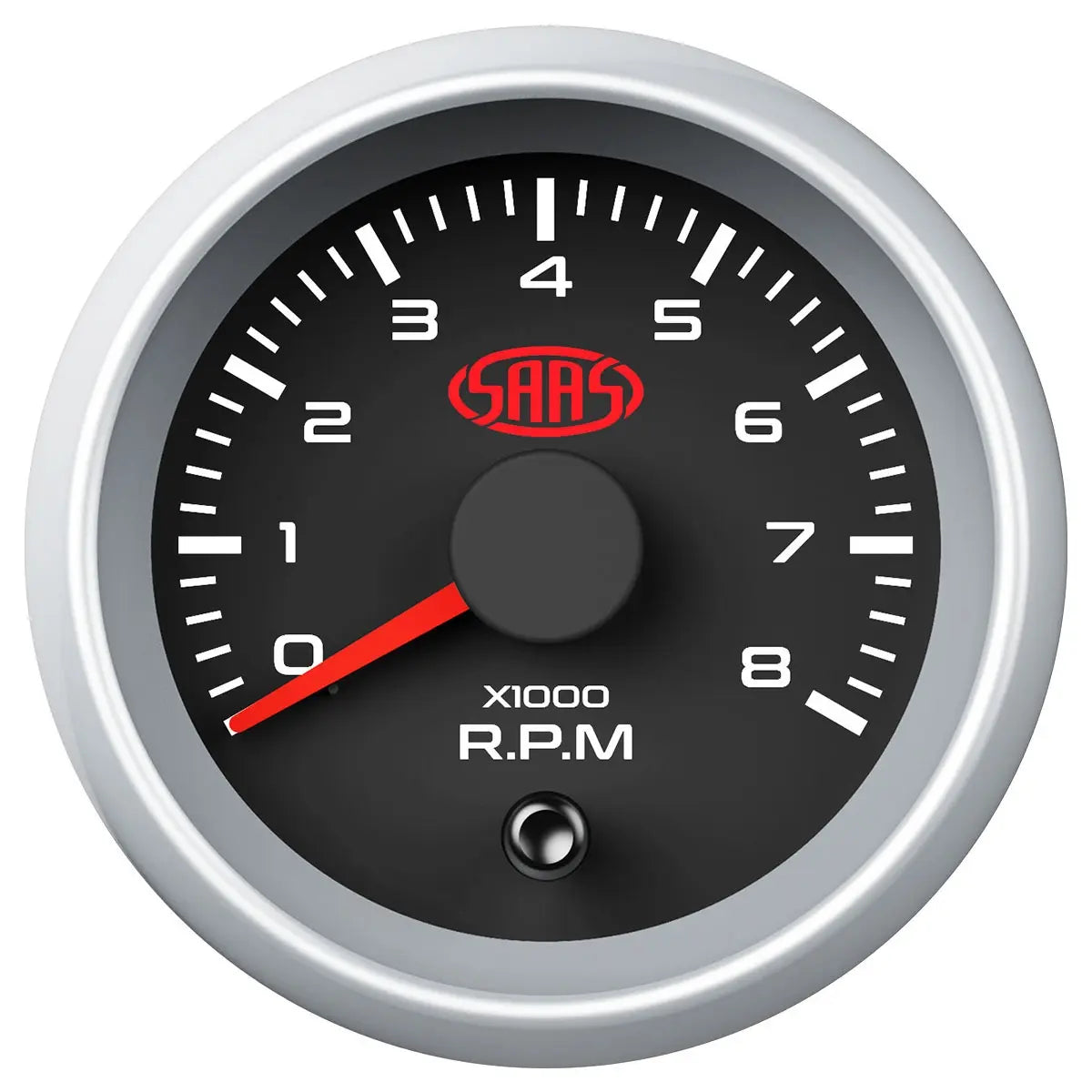 SAAS Tachometer 0-8K 52mm Muscle Series II Black 12V SGTAC52BS2 - view 1