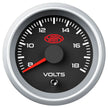 SAAS Volt Gauge 8v-18v 52mm Muscle Series II Black 12V SGVLT52BS2 - view 1