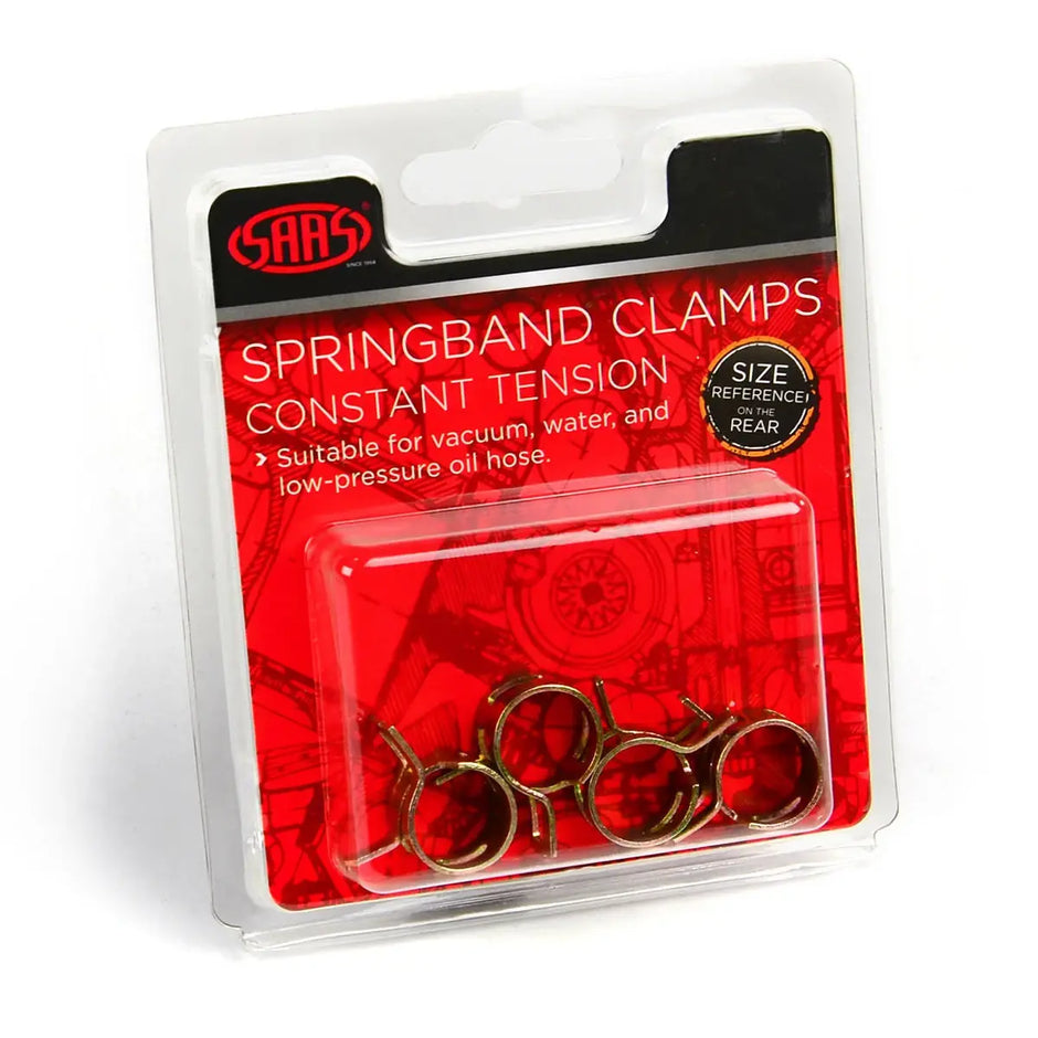 SAAS Hose Clamps Spring Size 8 these suit 8mm (5/16") hose Pack of 4 SHC8 - view 1