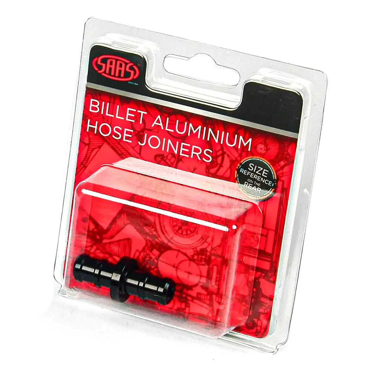 SAAS Hose Joiner Billet Aluminium Black 8mm (5/16