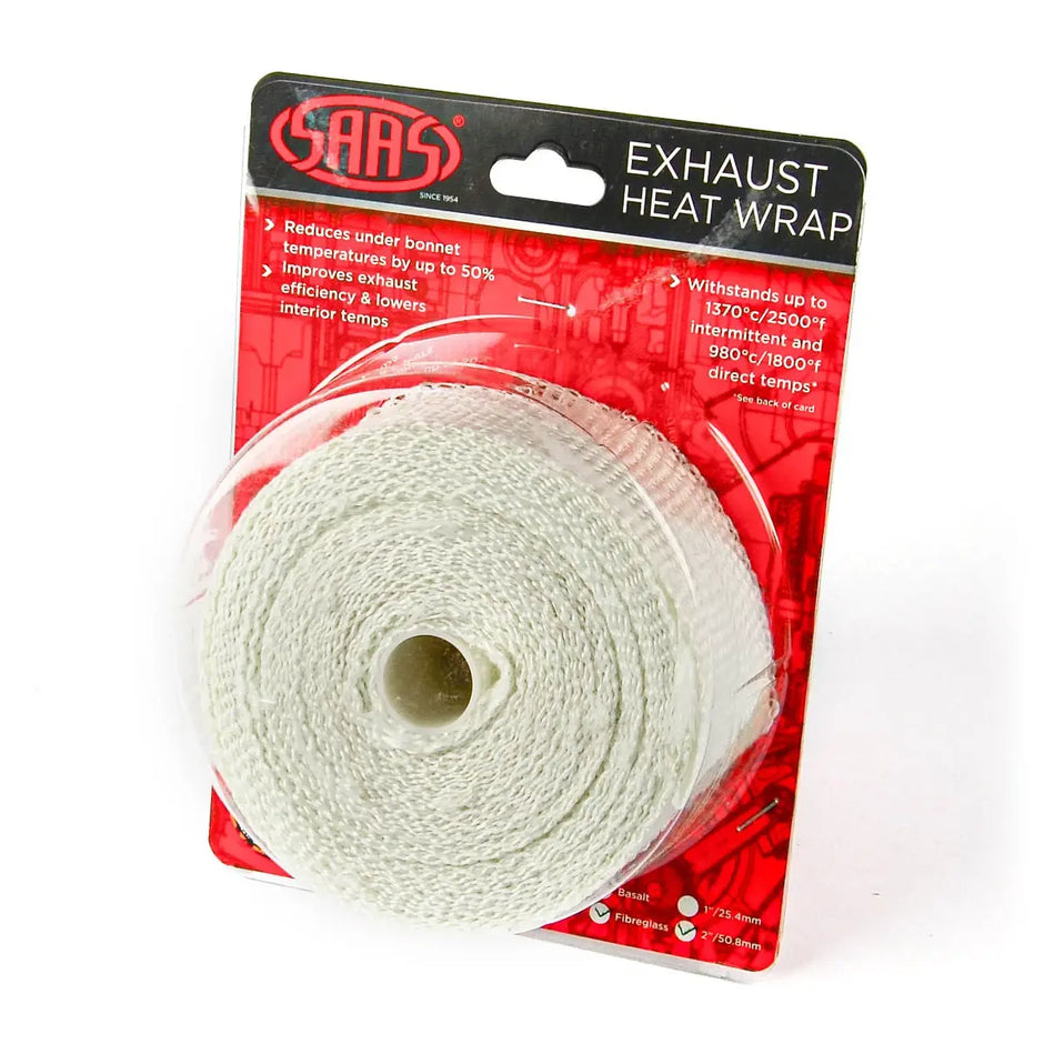 SAAS Exhaust Wrap Fibreglass 50mm (2in) x 10m SHWF5010 - view 1