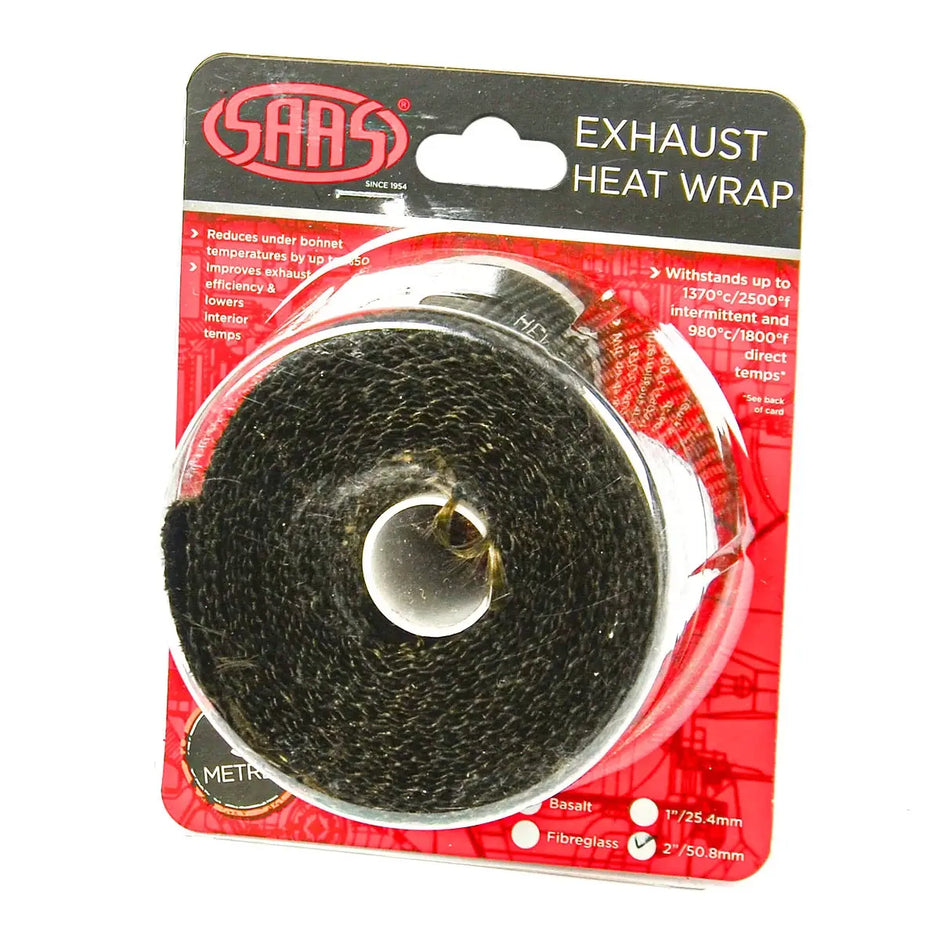 SAAS Exhaust Wrap Basalt Black 50mm (2in) x 5m SHWT5005B - view 1