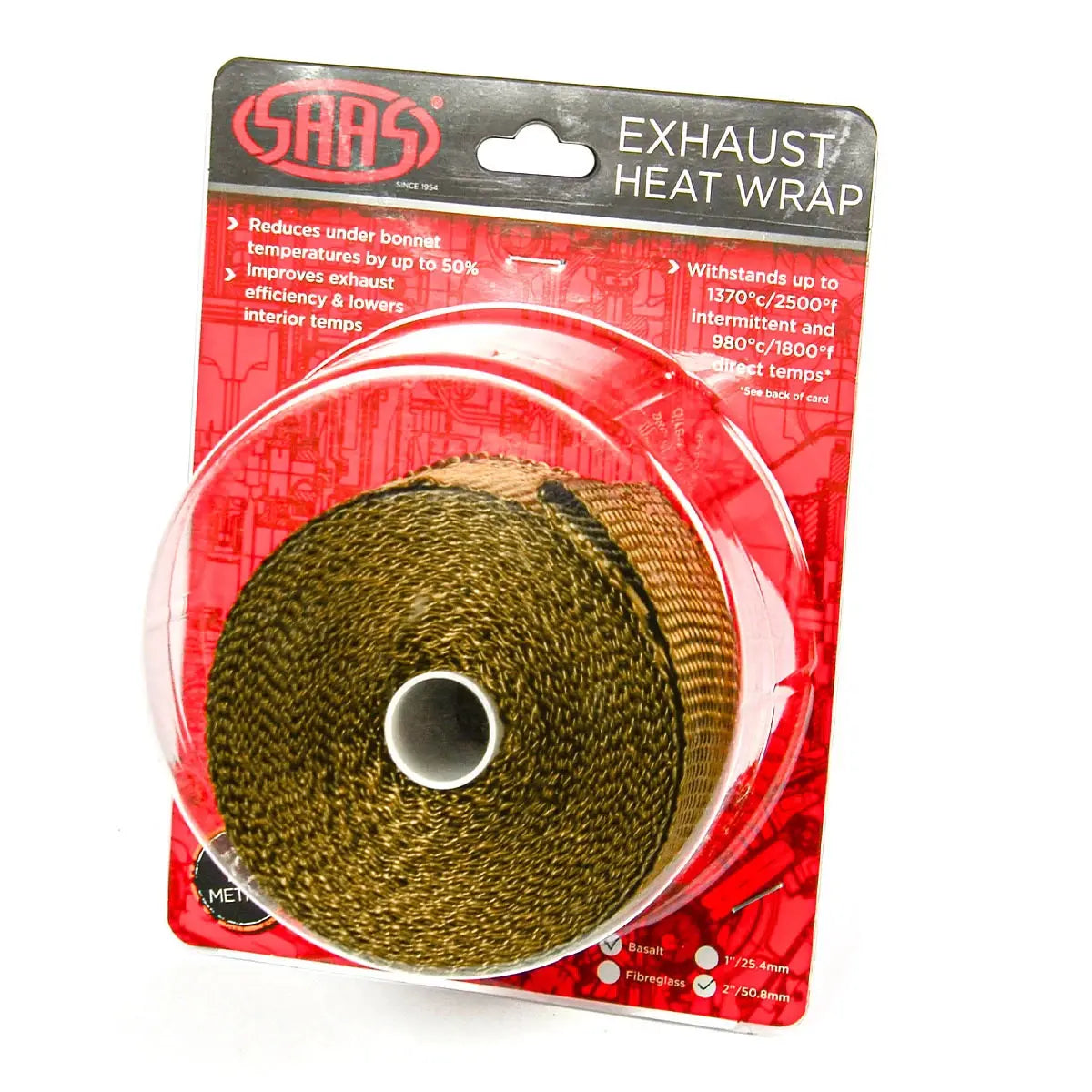 SAAS Exhaust Wrap Basalt Titanium 50mm (2in) x 10m SHWT5010 - view 1