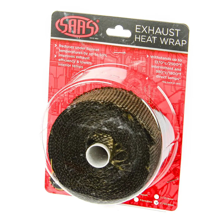 SAAS Exhaust Wrap Basalt Black 50mm (2in) x 10m SHWT5010B - view 1