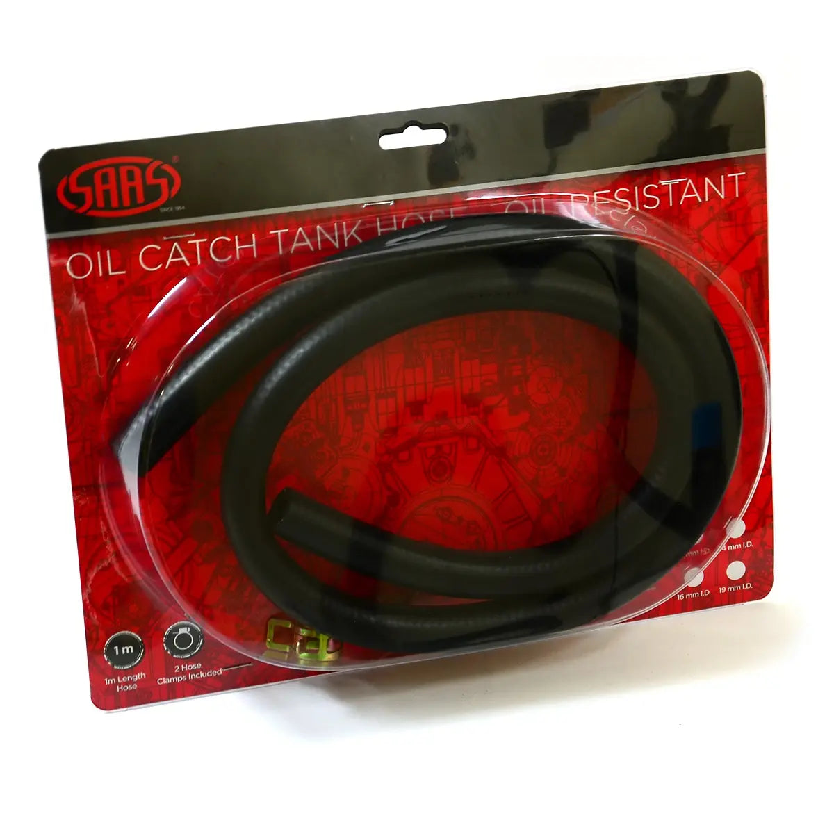 SAAS Oil Resistant Hose 14mm (9/16) ID x 1M + 2 Clamps SRH14 - view 2