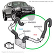 SAAS Ford Ranger PJ-PK 2.5-3.0 Hot Side Turbo to Joiner Intercooler Hose SSH2013 - view 6