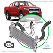 SAAS Ford Ranger/Mazda BT50 3.2L Silicone Intercooler Rear Pipe Hot Side 2011 - 2022 SSH2103 - view 7