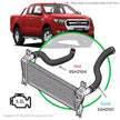 SAAS Ford Ranger/Mazda BT50 3.2L 1 Piece Hot Side Silicone Intercooler Upgrade 2011 - 2022 SSH2104 - view 6