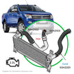 SAAS Ford Ranger/Mazda BT50 2.2L 3 Piece Silicone Hose and Clamp Intercooler Upgrade Kit 2011 - 2022 SSH2201-KIT - view 1