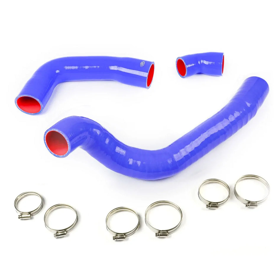 SAAS Ford Ranger/Mazda BT50 2.2L 3 Piece Silicone Blue Hose and Clamp Intercooler Upgrade Kit 2011 - 2022 SSH2201E-KIT - view 2