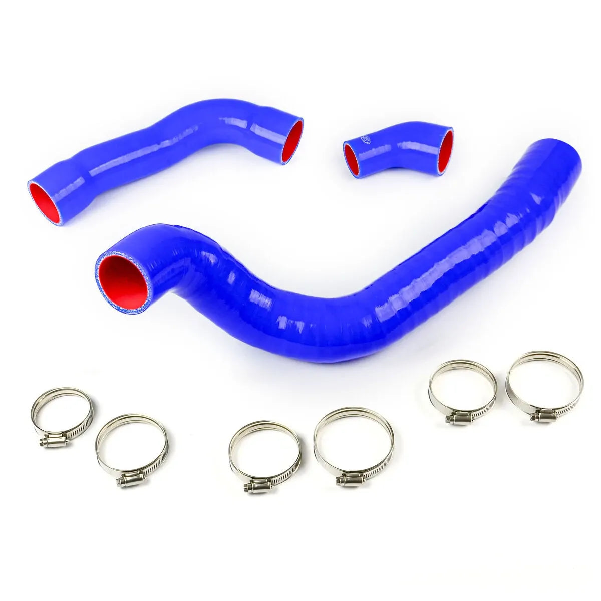 SAAS Ford Ranger/Mazda BT50 2.2L 110kW 3 Piece Silicone Blue Hose and Clamp Intercooler Kit 2011 - 2022 SSH2205E-KIT - view 2