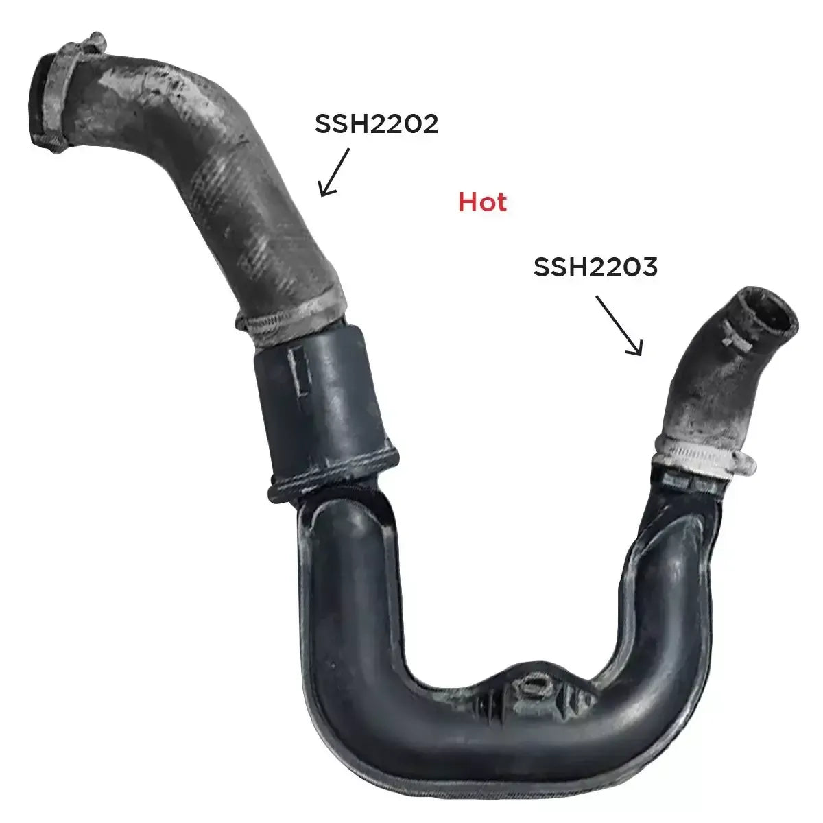SAAS Ford Ranger/Mazda BT50 2.2L 110kW 3 Piece Silicone Blue Hose and Clamp Intercooler Kit 2011 - 2022 SSH2205E-KIT - view 5