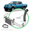 SAAS Mitsubishi Triton 2.5L 3.2L ML-MN Silicone Intercooler to Throttle Pipe SSH3103 - view 1