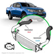 SAAS Mitsubishi Triton MQ-MR, Pajero Sport QE-QF 2.4L Kit Silicone Intercooler Upgrade SSH3201-KIT - view 1