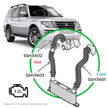 SAAS Mitsubishi Pajero 3.2 NS NT NX NW 2006 - 2020 Intercooler Pipe Kit Silicone SSH3401-KIT - view 1
