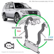SAAS Mitsubishi Pajero 3.2 NS NT NX NW 2006 - 2020 Intercooler Cold Side Silicone SSH3401 - view 5