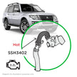 SAAS Mitsubishi Pajero 3.2 NS NT NX NW 2006 - 2020 Intercooler Hot Side Silicone SSH3402 - view 1