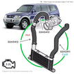 SAAS Mitsubishi Pajero NM-NP 3.2 Hot Side Joiner to Intercooler Hose SSH3412 - view 6