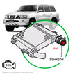 SAAS Nissan GU Patrol Y61 ZD30 DI Hot Side from Mid Pipe to Intercooler SSH4204 - view 1