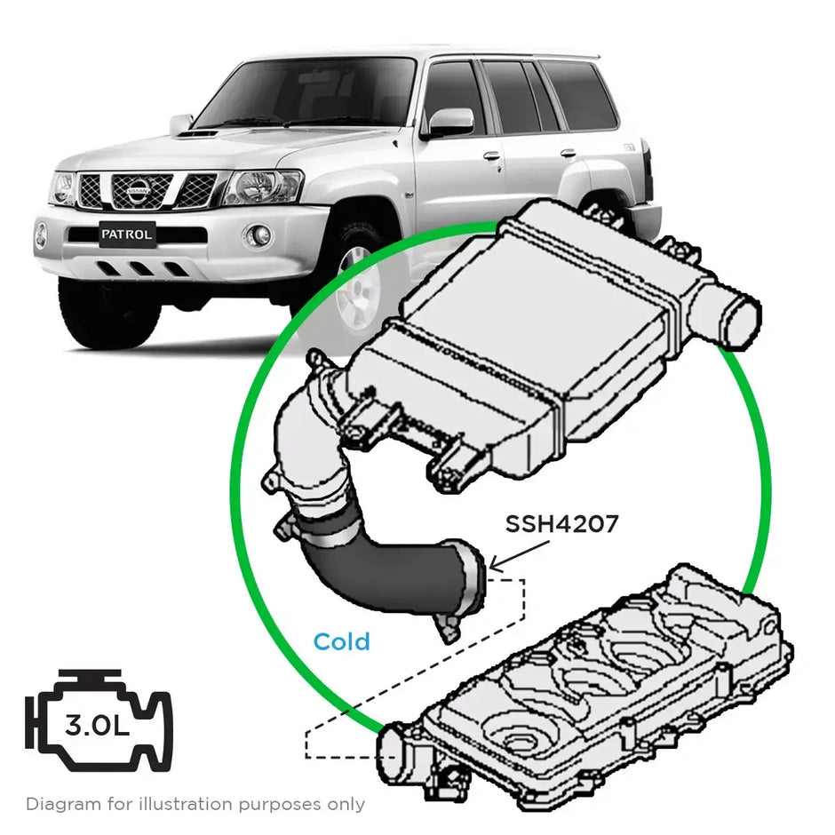 SAAS Nissan GU Patrol Y61 ZD30 CRD Cold Side from Joiner to TB SSH4207 - view 1