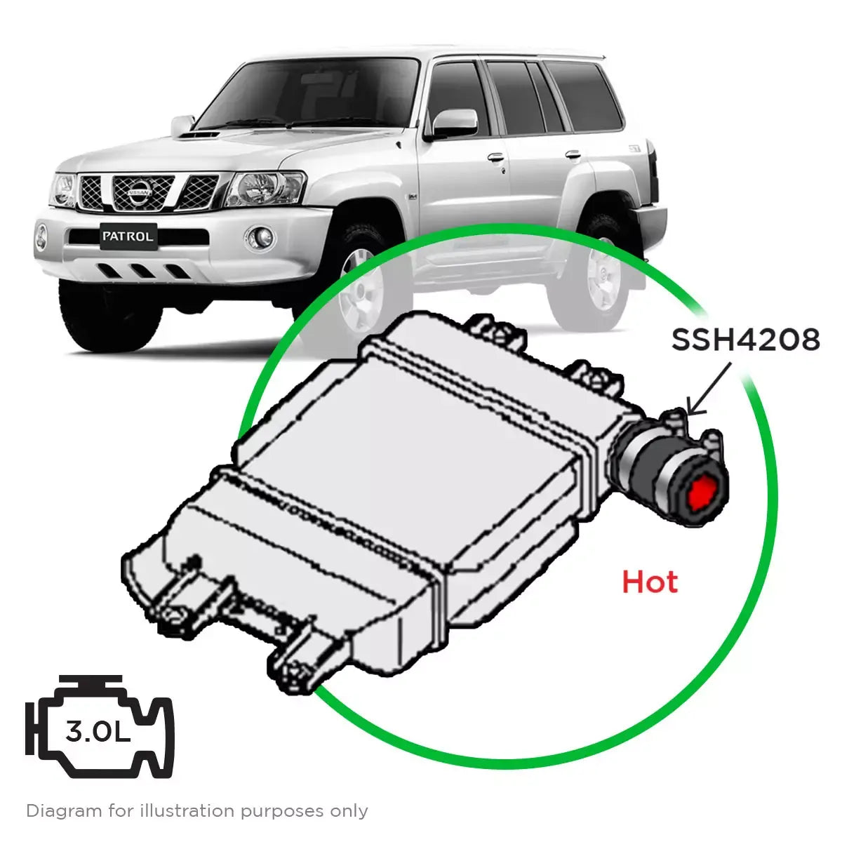 SAAS Nissan GU Patrol Y61 ZD30 CRD Hot Side from Mid Pipe to Intercooler SSH4208 - view 1