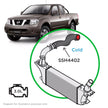 SAAS Nissan Navara D40 Pathfinder R51 V9X V6 Silicone Intercooler Cold Side 2nd (Middle) Stage SSH4402 - view 1