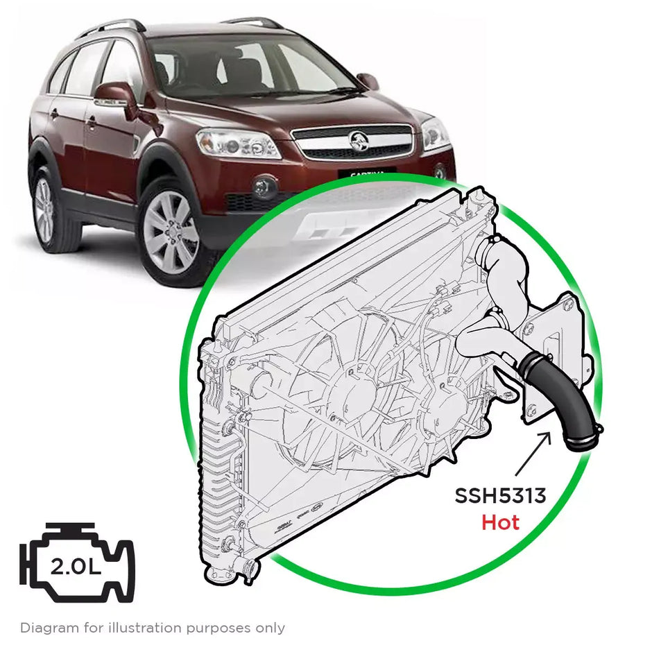 SAAS Holden Captiva TD CG 2.0 07-11 Hot Side from Turbo to Joiner SSH5313 - view 1